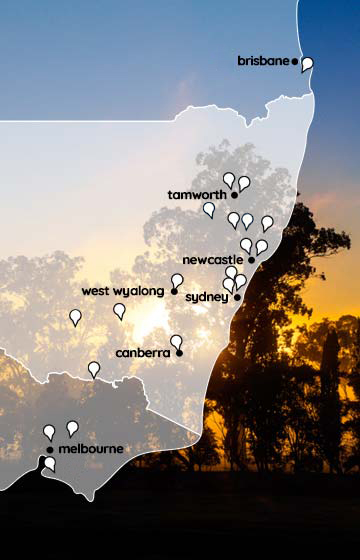 Map of pace farm operations in australia