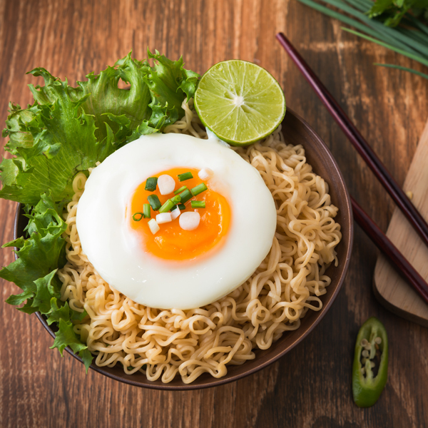 Asian-style Noodles with Fried Egg