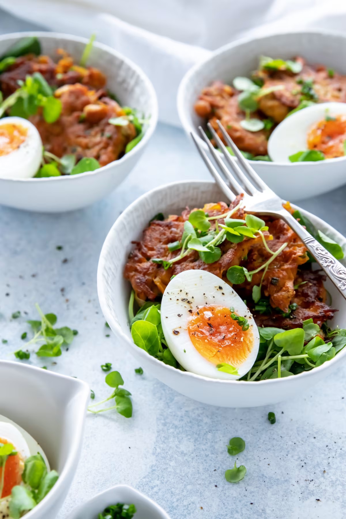Sweet potato fritters in a bowl